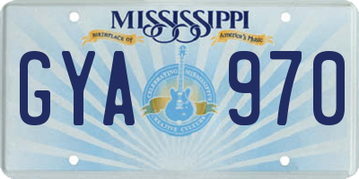 MS license plate GYA970