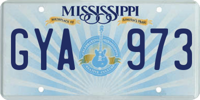 MS license plate GYA973