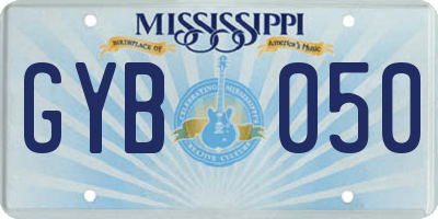 MS license plate GYB050