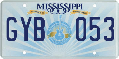 MS license plate GYB053