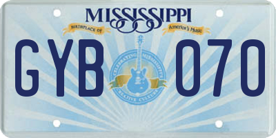 MS license plate GYB070