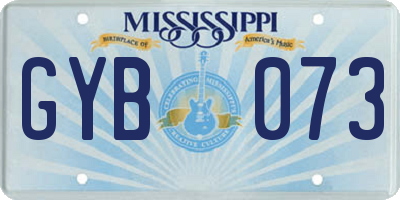 MS license plate GYB073