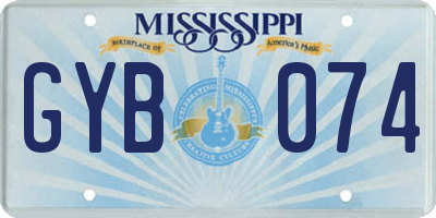 MS license plate GYB074
