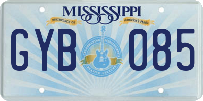 MS license plate GYB085