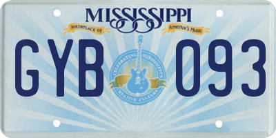 MS license plate GYB093