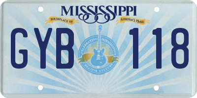 MS license plate GYB118