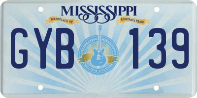 MS license plate GYB139