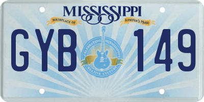 MS license plate GYB149