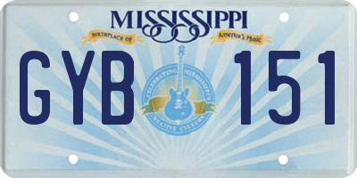 MS license plate GYB151