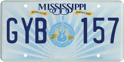 MS license plate GYB157