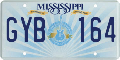 MS license plate GYB164