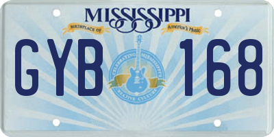 MS license plate GYB168
