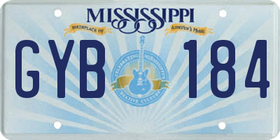 MS license plate GYB184