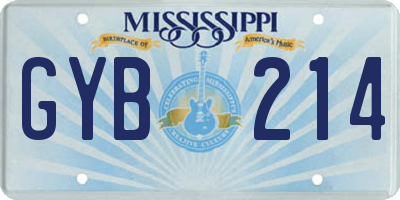 MS license plate GYB214