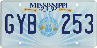 MS license plate GYB253