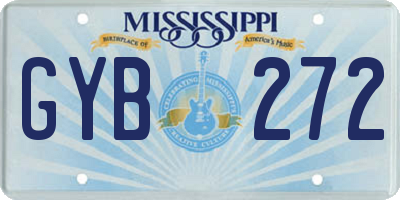 MS license plate GYB272