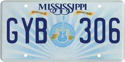 MS license plate GYB306