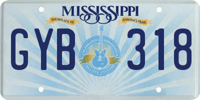 MS license plate GYB318