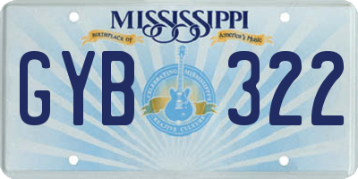 MS license plate GYB322