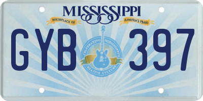 MS license plate GYB397