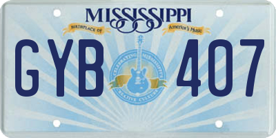 MS license plate GYB407