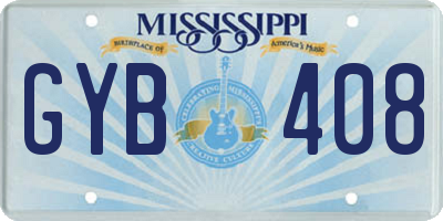 MS license plate GYB408