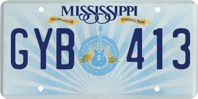 MS license plate GYB413