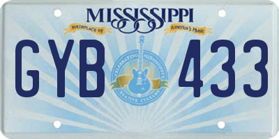 MS license plate GYB433