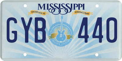 MS license plate GYB440