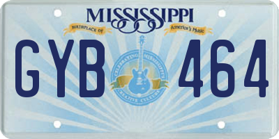 MS license plate GYB464