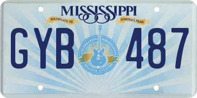 MS license plate GYB487
