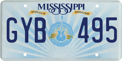 MS license plate GYB495