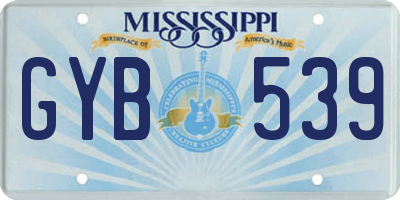 MS license plate GYB539