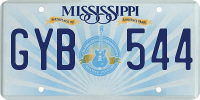 MS license plate GYB544