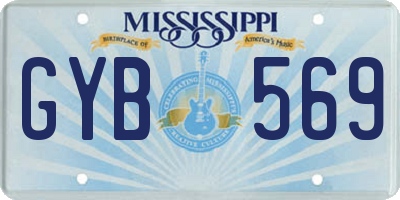 MS license plate GYB569