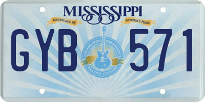 MS license plate GYB571