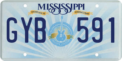 MS license plate GYB591