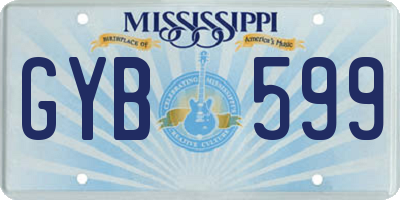MS license plate GYB599