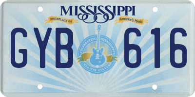 MS license plate GYB616