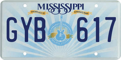 MS license plate GYB617