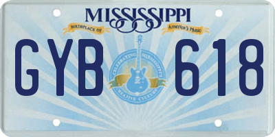 MS license plate GYB618