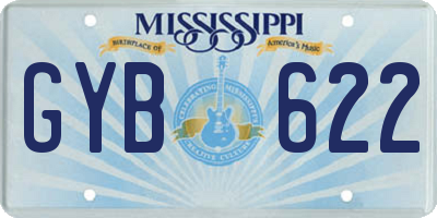 MS license plate GYB622