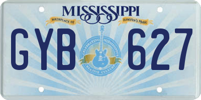 MS license plate GYB627