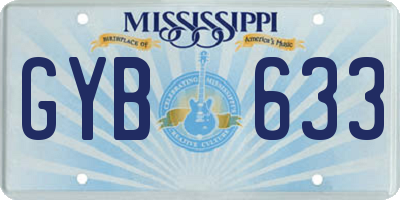MS license plate GYB633