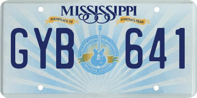 MS license plate GYB641