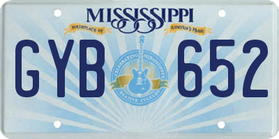 MS license plate GYB652