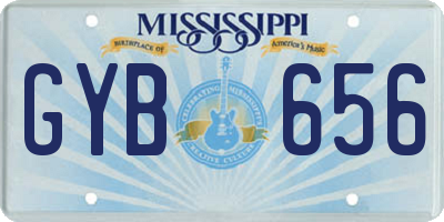 MS license plate GYB656