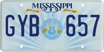 MS license plate GYB657