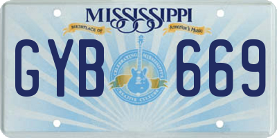 MS license plate GYB669