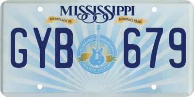 MS license plate GYB679